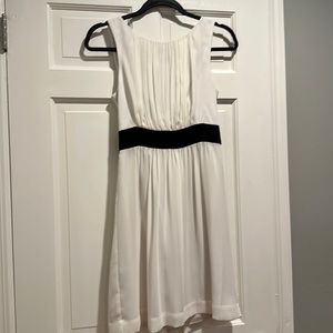Max & Cleo white dress with black satin ribbon